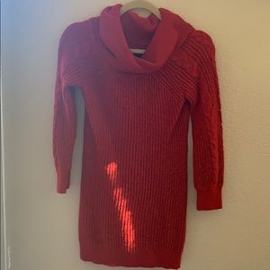Red sweater dress